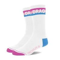 prowler red drag socks - skarpety z napisem, czerwone, unisex