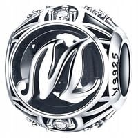 CHARMS LITERKA M srebro 925 litera srebrna koralik zawieszka charms pr