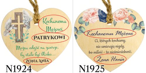 Serce dla bliskich tabliczka Twój KOLOR ZNICZ na Arena.pl