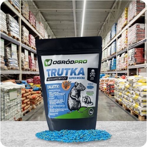 TRUTKA NA SZCZURY I MYSZY GRYZONIE GRANULAT BRODIFAKUM 1KG BARDZO na Arena.pl