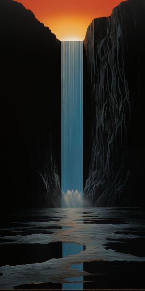 Plakat 50x100cm Wodospad Światła zdjęcie 1