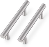 Uchwyty meblowe stal nierdzewna satynowy nikiel T-bar 15,2cm 6 sztuk