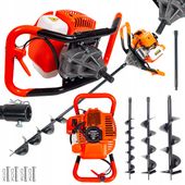 ŚWIDER WIERTNICA SPALINOWA 3 WIERTŁA PRZEDŁUŻKA 50CM 5,2KM ZESTAW