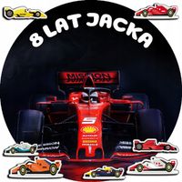 OPŁATEK NA TORT 20CM - F1 FORMUŁA 1 WYŚCIGÓWKI + IMIĘ + ! 15CM 18CM