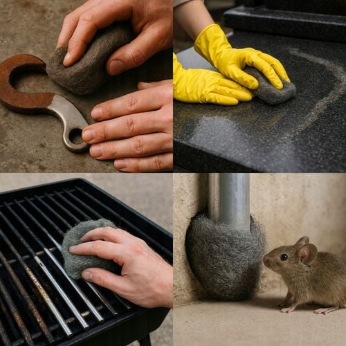 Zestaw do Polerowania Drewna Podłóg Mebli Wosk BeeWax + Wełna Stalowa na Arena.pl