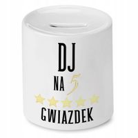 Dla Dja Muzyka Skarbonka Dj Na 5 Gwiazdek Z Nadrukiem Ze Zdjęciem