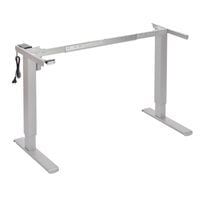 Biurko elektryczne z regulowanym blatem srebrne