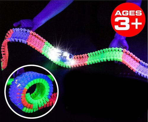 TOR WYGINANY MAGICZNY DLA DZIECI ŚWIECĄCE AUTA SAMOCHODZIKI 360 EL KOLEJKA na Arena.pl