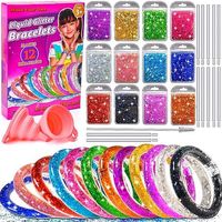 zestaw do robienia biżuterii brokatowy dla dzieci