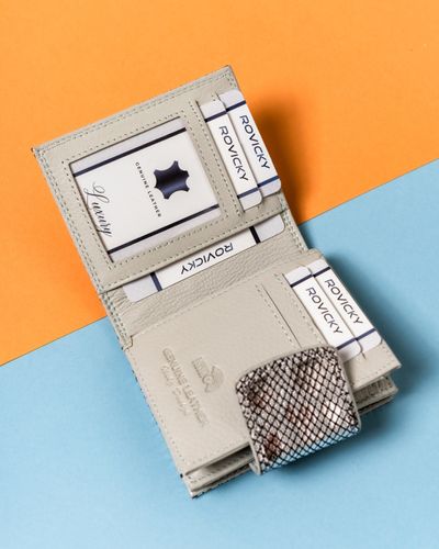 portfel damski skórzany 42329-mer-4287 silver na Arena.pl