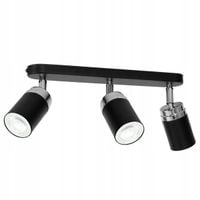 CZARNY PLAFON LAMPA LED PANEL SUFITOWY TUBA X3
