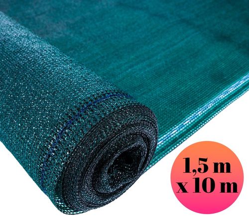 Siatka Cieniująca Maskująca Osłona Mata NA Płot Balkon Ogrodzenie 1,5 x 10m na Arena.pl