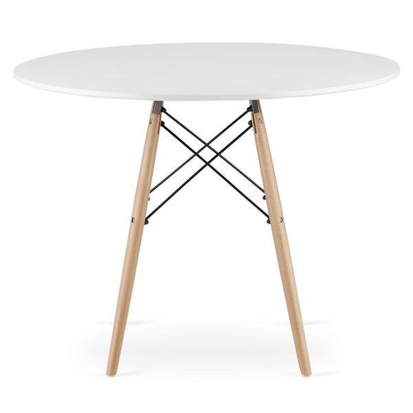 Stół TODI Okrągły 100cm - biały zdjęcie 4