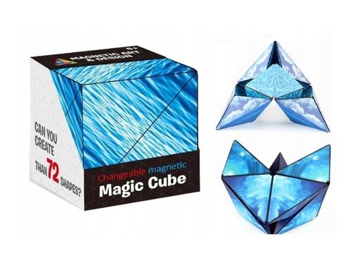 FIDGET CUBE ANTYSTRESOWA KOSTKA MAGNETYCZNA NIEBIESKA PUZZLE MAGIC CUBE na Arena.pl
