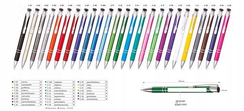 DŁUGOPISY REKLAMOWE Z GRAWEREM LOGO NAPISEM 100 sz na Arena.pl