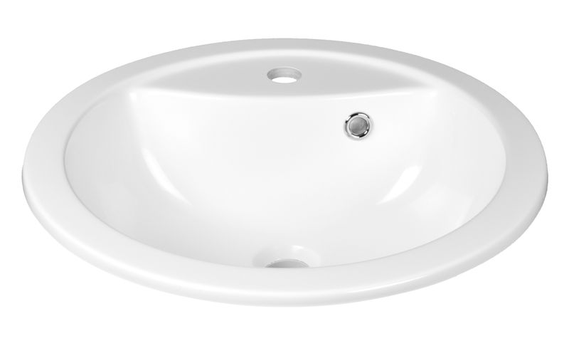 Ekskluzywna umywalka Vela 47 okrągła z powłoką NanoShin Cienki Rant zdjęcie 1