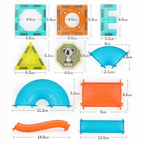 ZESTAW KREATYWNE KLOCKI MAGNETYCZNE DLA DZIECI TOR 96EL KULODROM PREZENT na Arena.pl