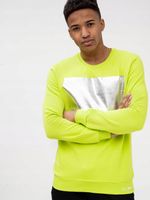 Męska Bluza Breezy Silver Panel Limonkowa XXL