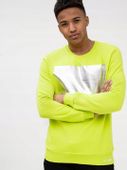 Męska Bluza Breezy Silver Panel Limonkowa XXL