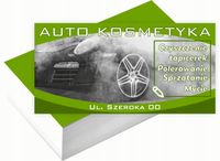 Wizytówki firmowe 100szt WIELE WZORÓW do wyboru AUTO KOSMETYKA