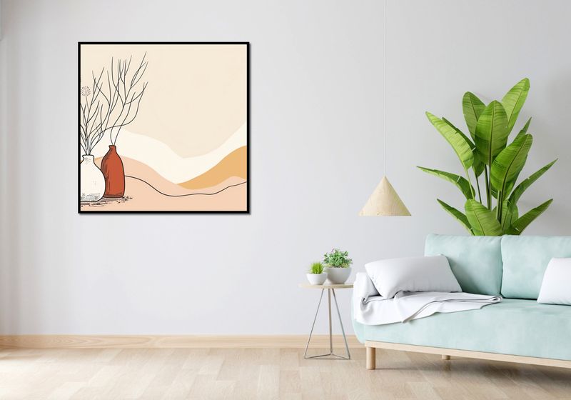 Plakat 100x100cm Stylowe Beże zdjęcie 4