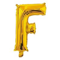 Foliowy Balon Litera F Urodziny Rocznica Złoty 40 cm