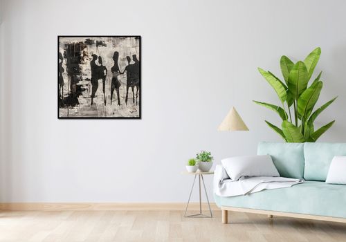 Plakat 80x80cm Szarzy Ludzie na Arena.pl