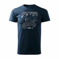 Koszulka motocyklowa z motocyklem na motor CF MOTO 450 MT męska granatowa REGULAR L