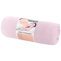 Prześcieradło z dżerseju Comfibeds 90/100 x 190/200 cm różowe z gumką