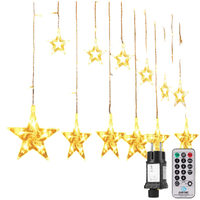 Kurtyna Świetlna Gwiazdy LED 3,5m Girlanda Świąteczna 8 Trybów na Okno