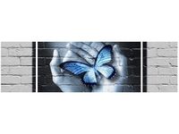 90CM 80 OBRAZ 3 ELEM MOTYL DŁONIACH ŚCIENNY