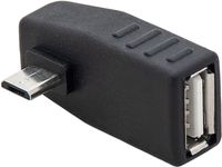 Adapter USB gniazdoUSB-wtyk microUSB kąt