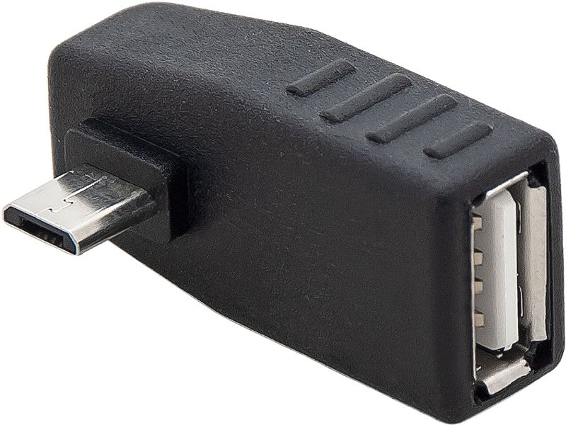 Adapter USB gniazdoUSB-wtyk microUSB kąt zdjęcie 1