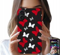 ETUI DO IPHONE 16 PLUS - KOKARDKI CZERWONO BIAŁE MYSZKA, WZORY