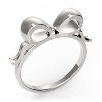 SREBRNY PIERŚCIONEK WSTĄŻKA SREBRO PRÓBY 925