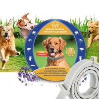 2x OBROŻA NA KLESZCZE I PCHŁY DLA PSA ANTYKLESZCZOWA 8 MIESIĘCY OCHRONY