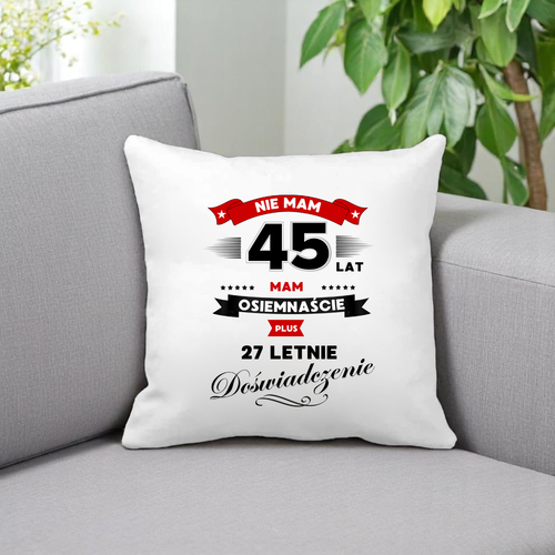 ZESTAW PODUSZKA I KUBEK ORYGINALNY PREZENT 45 LAT NA URODZINY na Arena.pl