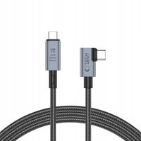 2 x KĄTOWY 90° KABEL USB 4.0 TYPE-C 240W 4K 120HZ 8K 40GBS DO MACKBOOK M1 M