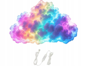 NOWOCZESNA LAMPA THUNDERCLOUD LED RGB GIRLANDA NA ŚCIANĘ USB 400 LED 4M