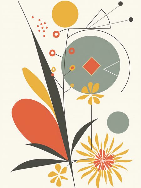 Plakat 30x40cm Geometryczny Ogród zdjęcie 1