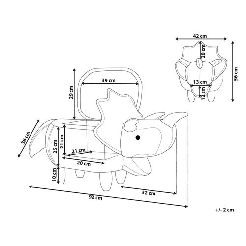 Pufa zwierzak ze schowkiem zielona TRICERATOPS na Arena.pl