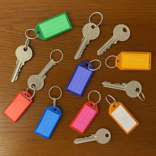 Identyfikatory breloki z etykietą do kluczy 50 szt. mix kolorów na Arena.pl