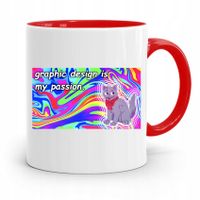 Kubek Czerwony Dla Grafika Graphic Is My Passion Z Nadrukiem Ze Zdjęciem