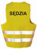 Kamizelka odblaskowa imprezowa z nadrukiem SĘDZIA