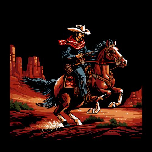 Plakat 20x20cm Galop przez Prerię na Arena.pl