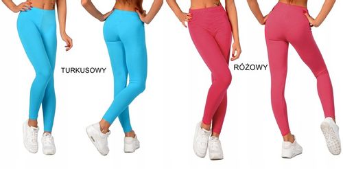 LEGGINSY bawełniane na gumce getry fitness M/38 na Arena.pl