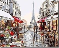 Obraz do malowania po numerach zestaw Paryż