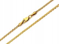 Łańcuszek bismark próba 585 14k żółte złoto 1.60g na prezent dla kobiety