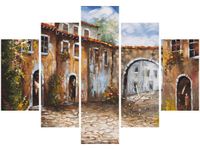 105CM 150CM ZEGAR 5 ELEM UROKLIWA ULICZKA DRUK OBRAZ