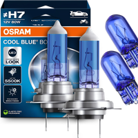 ŻARÓWKI OSRAM H7 COOL BLUE BOOST 5500K 80W BIAŁE ŚWIATŁO + W5W WHITE EFFECT